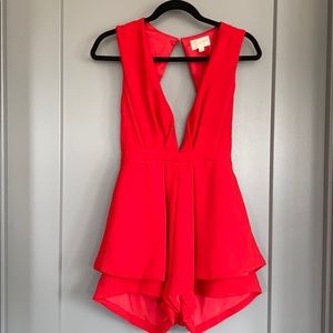 Red Open Back Romper - L’Atiste by Amy